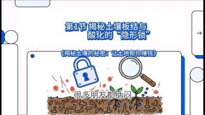 第1节（入门篇）： 为什么你的肥料&ldquo;喂&rdquo;不进去？&mdash;&mdash;揭秘土壤板结与酸化的&ldquo;隐形锁&rdquo;，课程：《揭秘土壤的秘密：让土地帮你赚钱》#识农AI