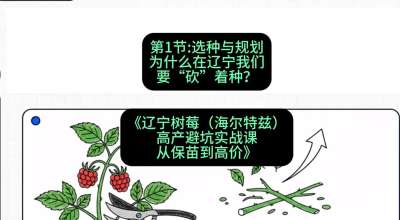 第一节： 选种与规划&mdash;&mdash;为什么在辽宁我们要&ldquo;砍&rdquo;着种？，课程：《辽宁树莓（海尔特兹）高产避坑实战课：从保苗到高价》